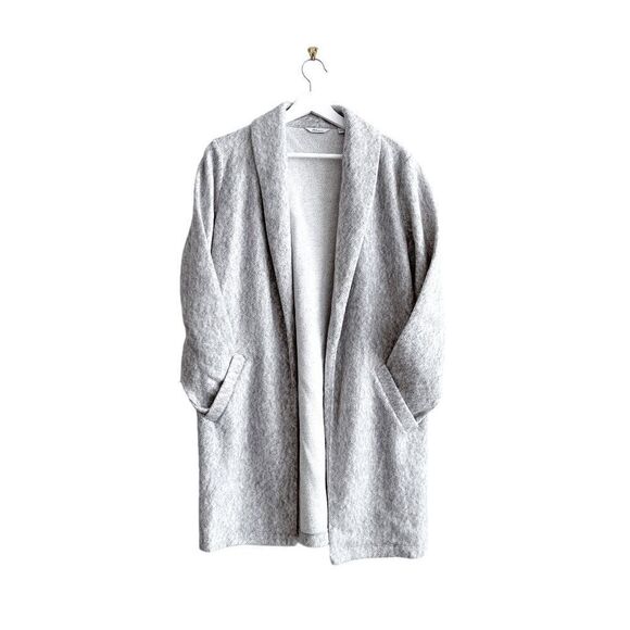 Reitmans Womens Long Sleeve Open Front Cotton Blend Sweater Coatigan Gray Medium - Picture 1 of 9